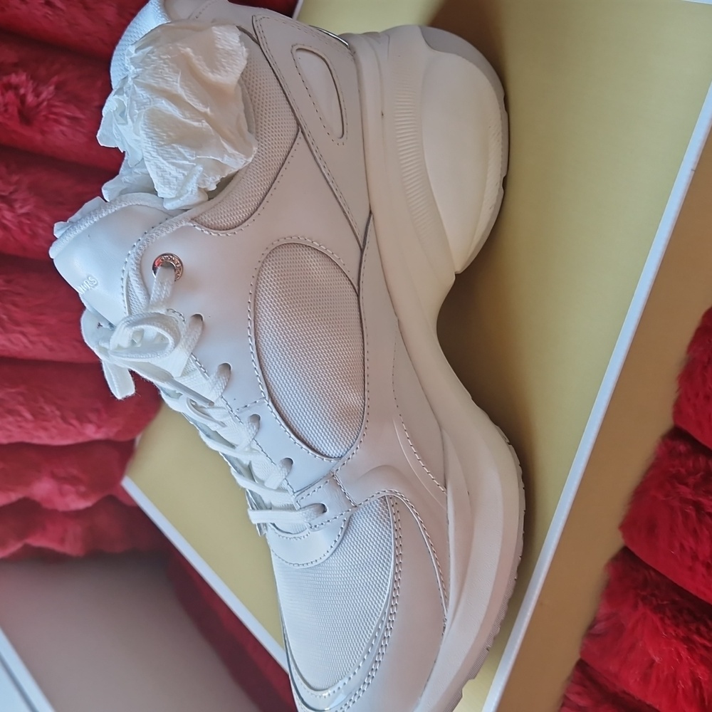 Michael Kors Zuma Trainer Leather - Optic White - Picture 6 of 12